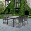 Renaissance Rectangular Table Bench-Arm ChairOutdoor Hand-scraped Hardwood Hardwood Dining Set