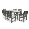 Renaissance Rectangular Table & Arm ChairOutdoor Hand-scraped Hardwood Hardwood Dining Set 5